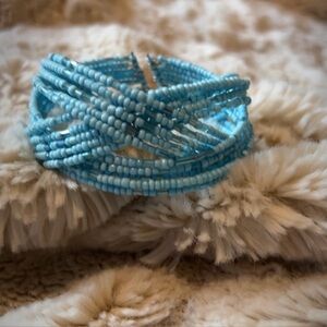 Blue Beaded Women's Bracelet